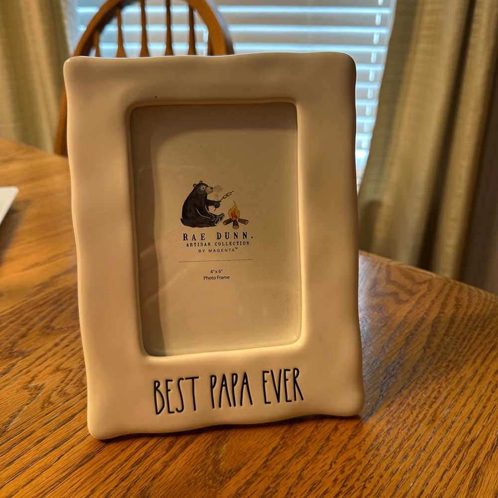 Rae Dunn Cream 'Best Papa Ever' Photo Frame